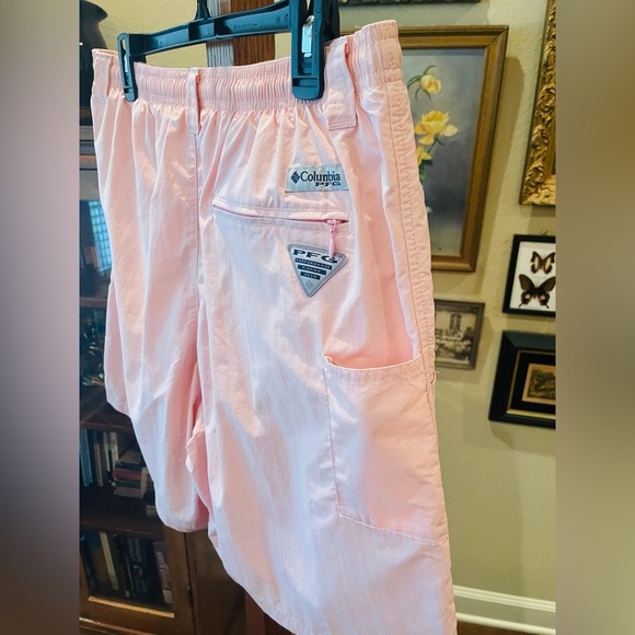 Columbia men’s PFG swim trunks UV shield pockets lined 7.5” inseam SZ L pink - Picture 9 of 14